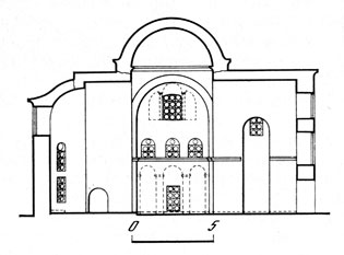 Константинополь Атик Джами. Разрез и фасад