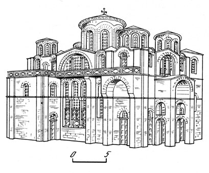 Константинополь. церковь Богородицы монастыря Липса, 908 г. Реконструкция А. Миго