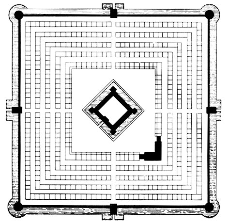 План Фрейденштадта, построенного Генрихом Шикхардтом на рубеже XVI и XVII вв