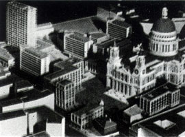 Проект реконструкции застройки вокруг собора св. Павла. Архит. Холфорд, 1956 г. Макет