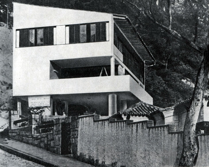Дом О. Нимейера в Гавеа, Рио-де-Жанейро, 1942 г.