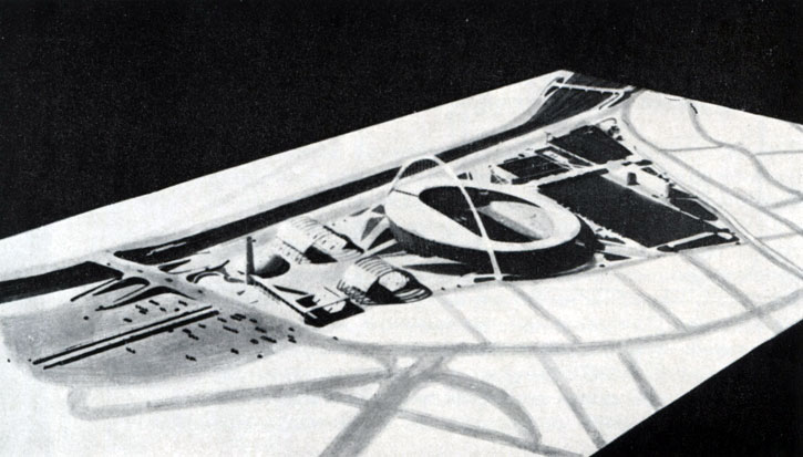 Конкурсный проект Национального спортивного центра в Рио-де-Жанейро, 1941 г. Фото с макета
