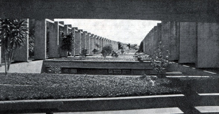Национальный университет в Бразилиа, 1962-1980 гг. Виды внутренней улицы