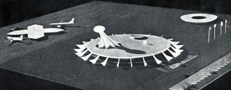 Проект аэропорта в Бразилиа, 1965 г. Фото с макета