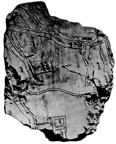 Ниппур. Фрагмент генерального плана города, исполненного на глиняной табличке в XII в. до н. э. (по Унгеру и Фишеру)