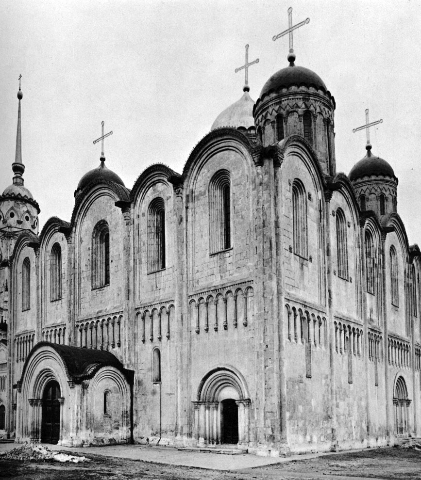 Vladimir-on-Klyazma. Uspensky Cathedral. View from the Southwest. 1158-1161