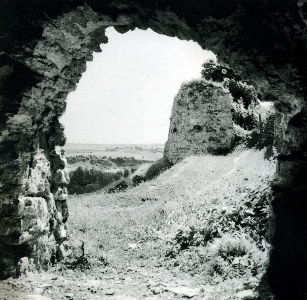 Izborsk. Fragment of the fortification wall. Early of the XIV century