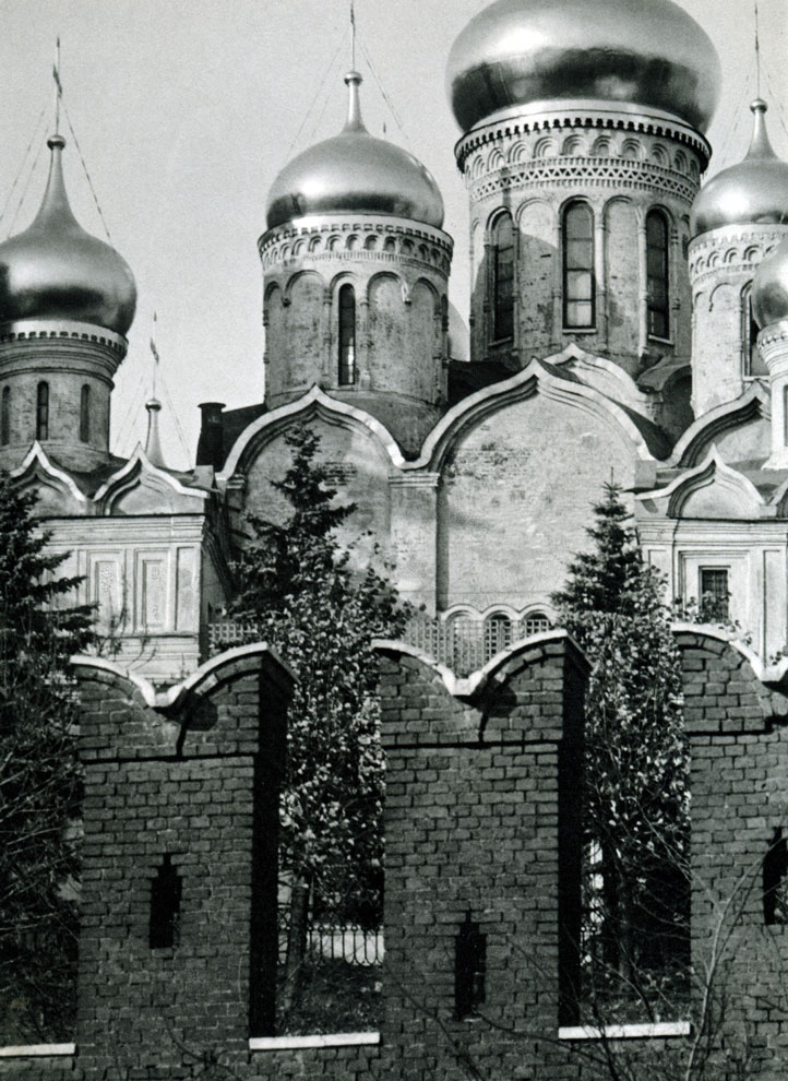Moscow. Kremlin. Cupolas of the cathedrals