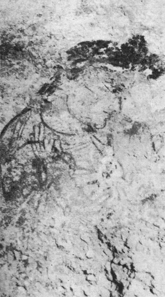 Рис. 77. Женщина с нитью ('пряха'). Роспись на западной стене помещения 85