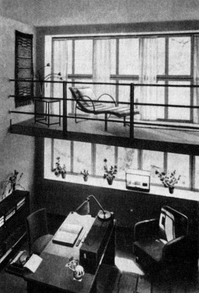 Интерьер экспериментальной квартиры на выставке в Стокгольме, 1930
