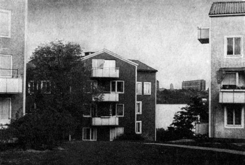 Стокгольм. Квартал Грёндал. Архитекторы С. Бакстрём и Л. Рейниус, 1944 - 1946. Виды застройки